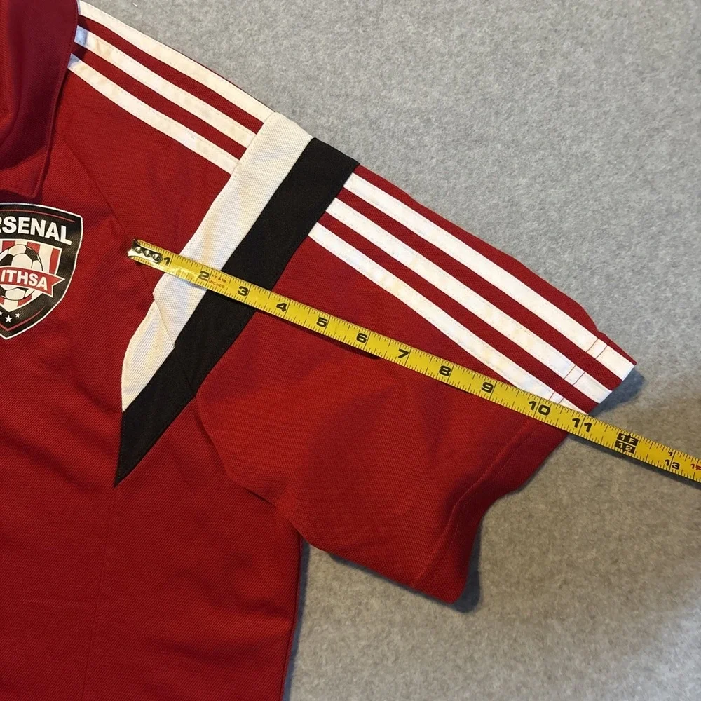 Adidas Arsenal Alithsa Climalite Men's XL Polo Soccer Futbol Red White Jersey